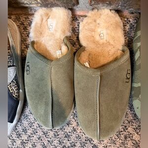 Ugg Scuffette Ii Suede & Shearling Slipper, Green